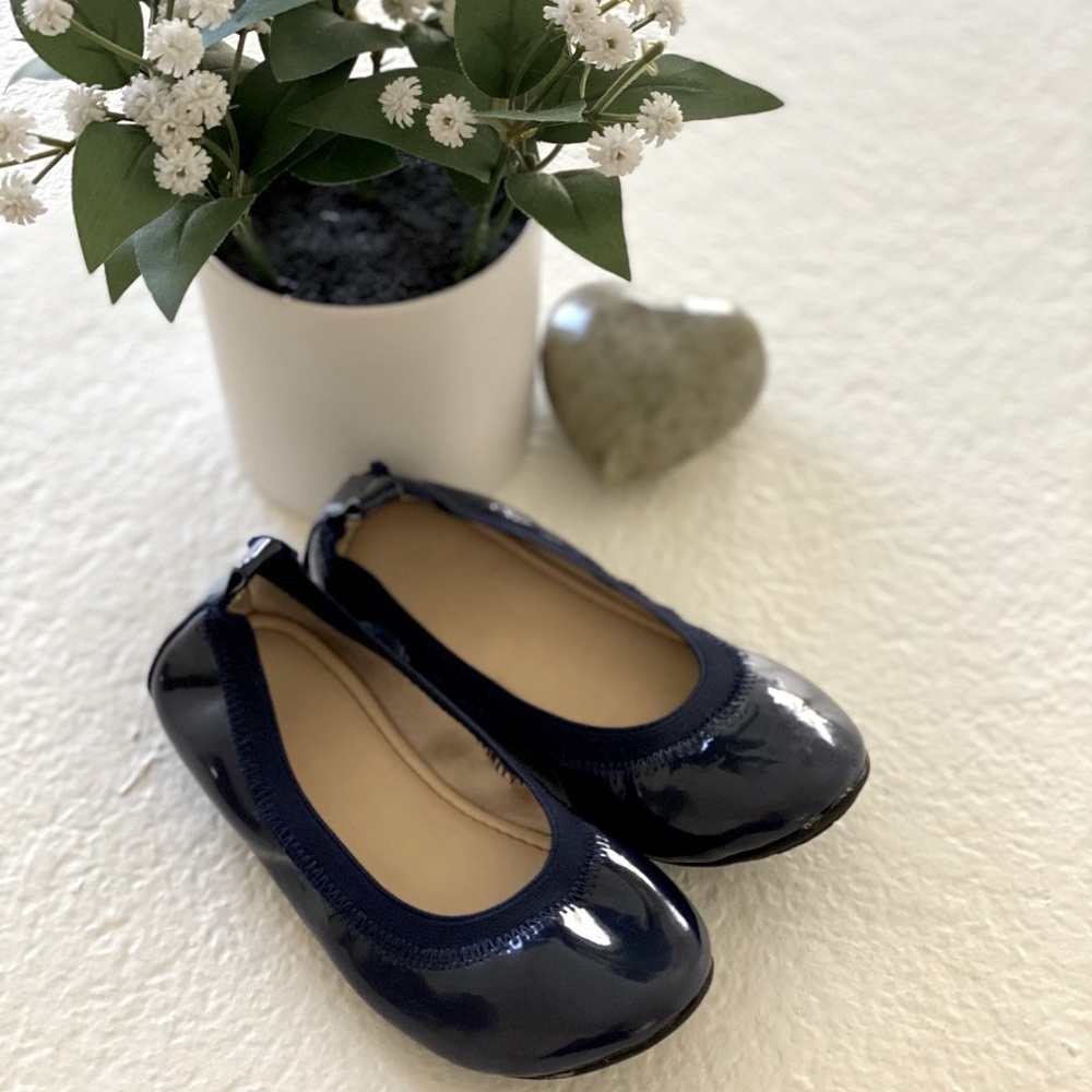 Toddler Yosi Samra Navy Patent Flats